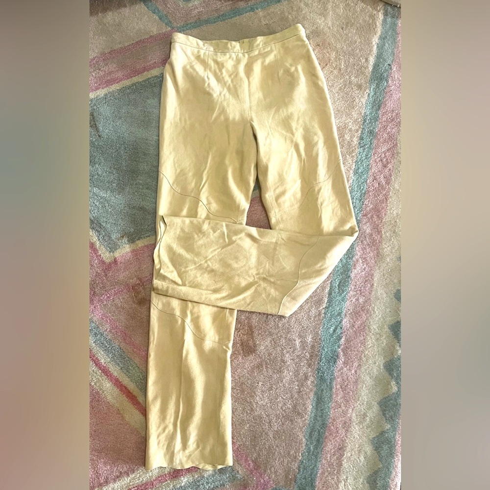 Terry Lewis Classic Luxuries Leather Suede High Waist Pants Sz 6 NEW!